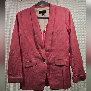 J. Crew Raspberry-Pink Single-Button Blazer
